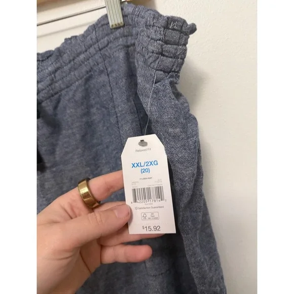 NWT Time and Tru Women's Relaxed Fit Pants – Blue – Size XXL - Picture 3 of 5